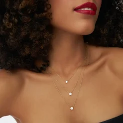 0.50 - 1.00 ctw 14k Four Prong Round Diamond Lab Grown Solitaire Necklace - Noah