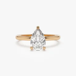 0.75 - 1.50 ctw 14k Prong Setting Pear Shaped Lab Grown Diamond Engagement Ring - Kylie
