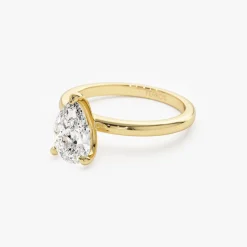 0.75 - 1.50 ctw 14k Prong Setting Pear Shaped Lab Grown Diamond Engagement Ring - Kylie