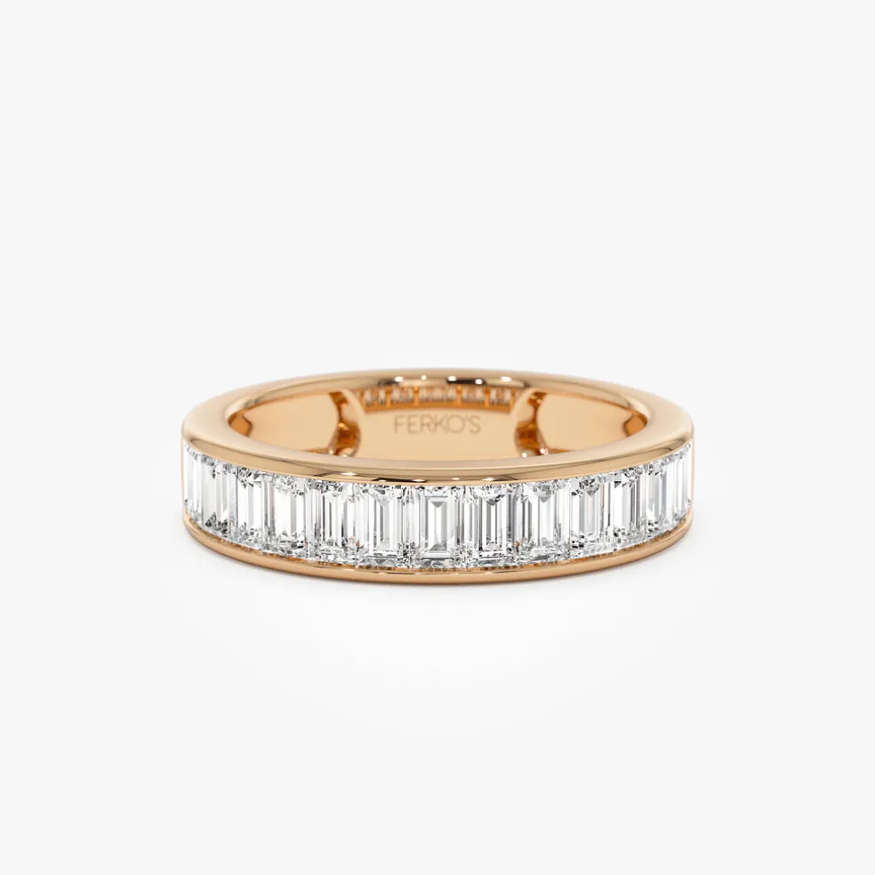 1.55 ctw 14k Channel Setting Baguette Lab Grown Diamond Anniversary Ring - Stella