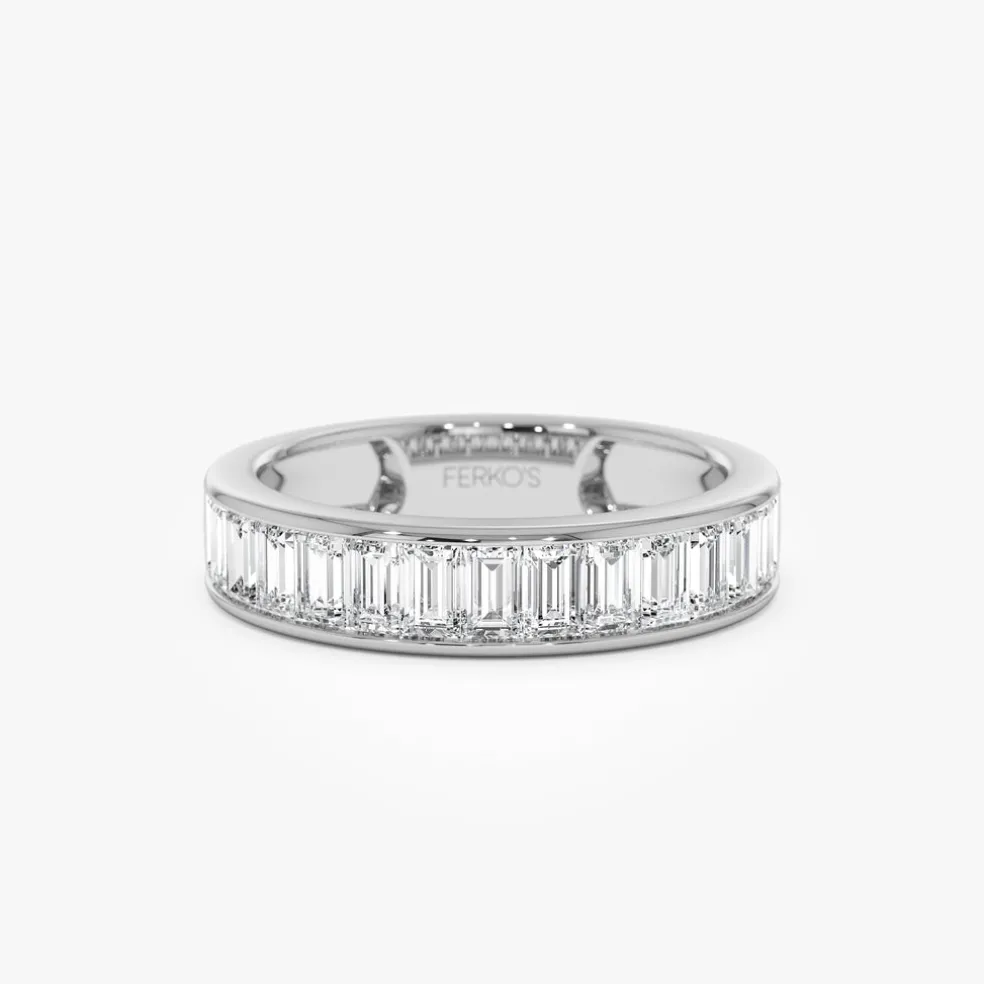 1.55 ctw 14k Channel Setting Baguette Lab Grown Diamond Anniversary Ring - Stella