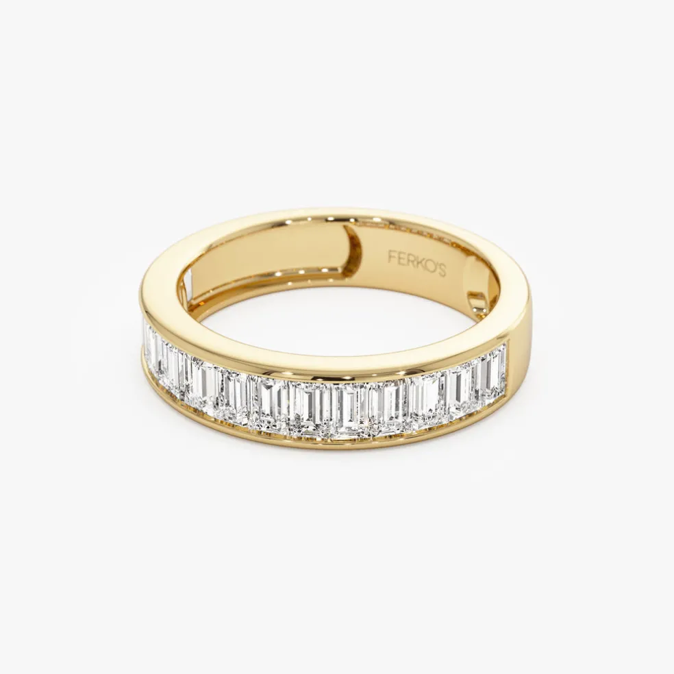 1.55 ctw 14k Channel Setting Baguette Lab Grown Diamond Anniversary Ring - Stella