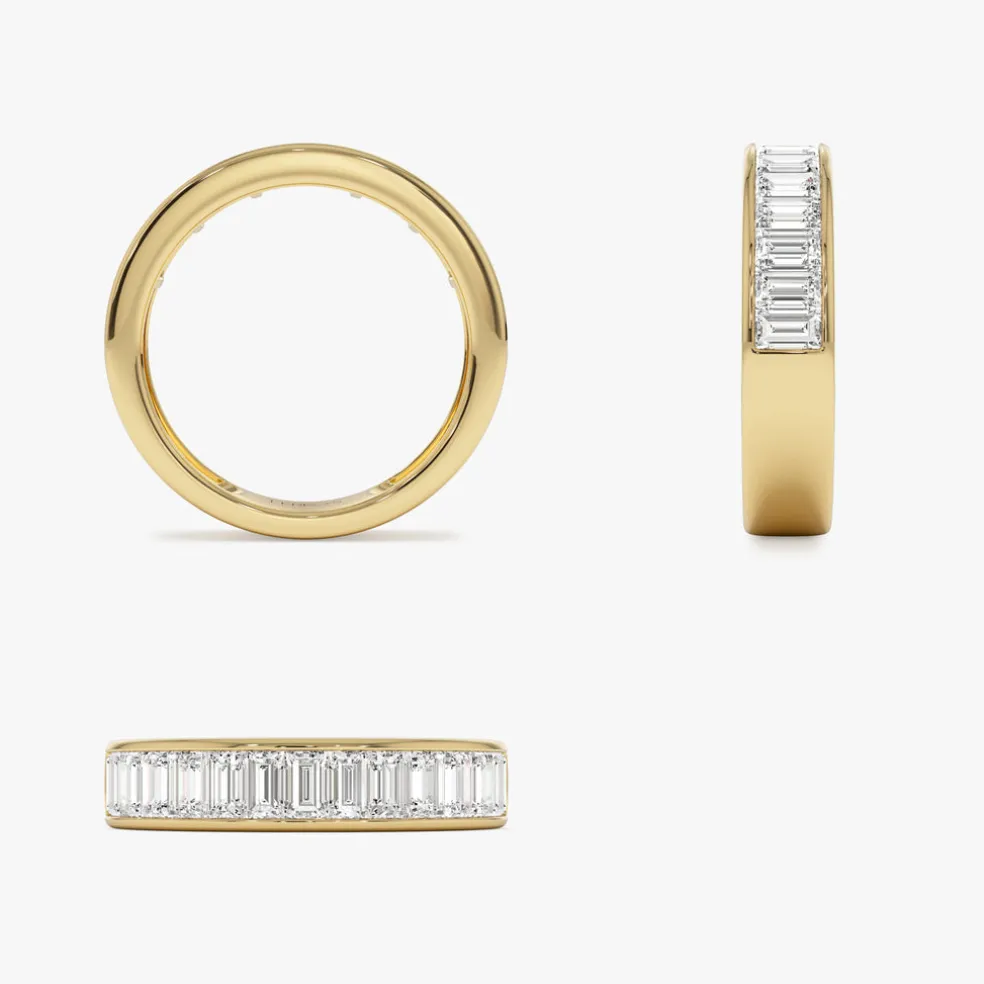 1.55 ctw 14k Channel Setting Baguette Lab Grown Diamond Anniversary Ring - Stella