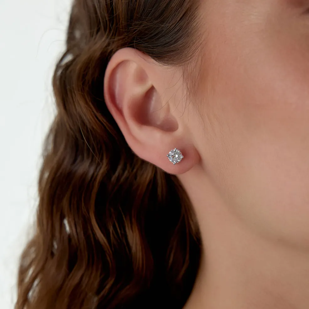 1.50 ctw 14k Classic Four Prong Round Lab Grown Diamond Studs - Riley