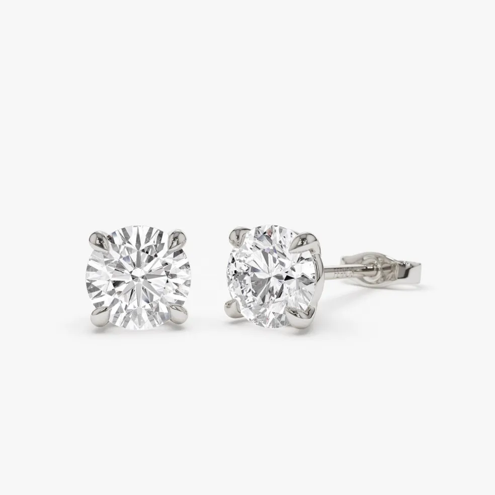 1.50 ctw 14k Classic Four Prong Round Lab Grown Diamond Studs - Riley