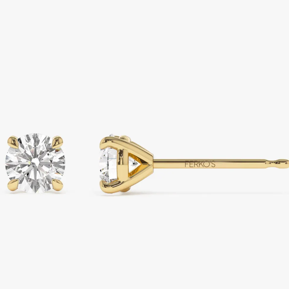 1.50 ctw 14k Classic Four Prong Round Lab Grown Diamond Studs - Riley