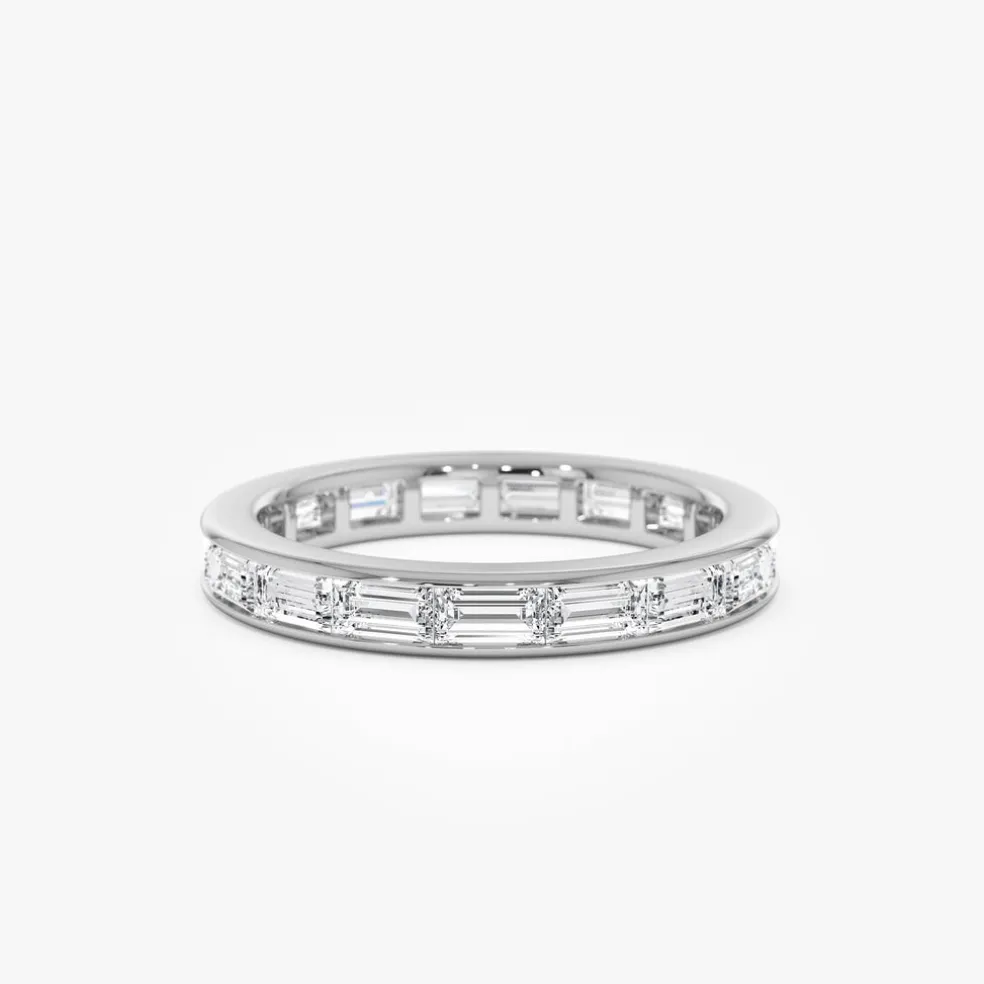 1.6 ctw 14k East to West Setting Full Eternity Baguette Lab Grown Diamond Ring - Layla