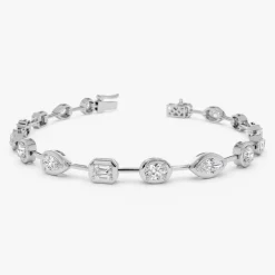 3.25 ctw 14k Mixed Cut Lab Grown Diamond Bar Bracelet - Kimberly