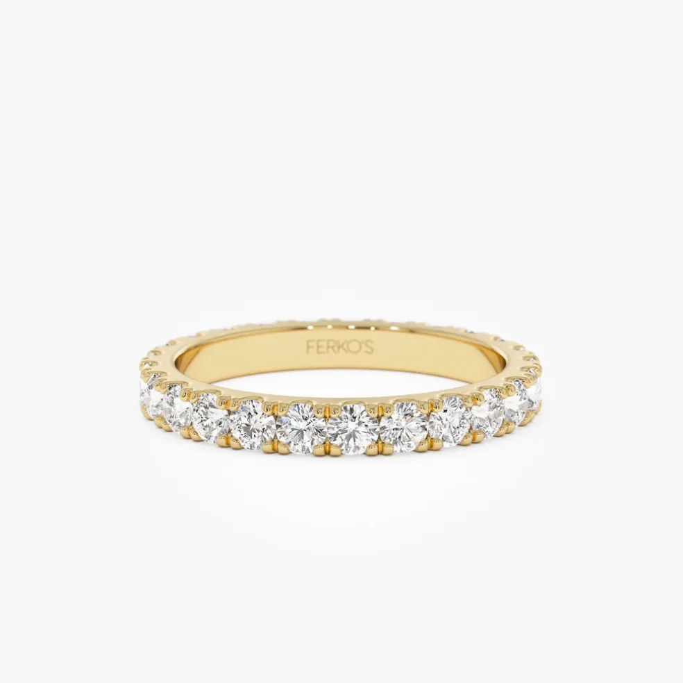 1.25 ctw 14k Pave Setting Full Eternity Lab Grown Diamond Ring - Elena