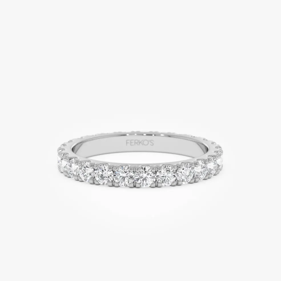 1.25 ctw 14k Pave Setting Full Eternity Lab Grown Diamond Ring - Elena