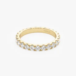 1.25 ctw 14k Pave Setting Full Eternity Lab Grown Diamond Ring - Elena