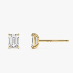 1.50 ctw 14k Prong Setting Emerald Cut Lab Grown Diamond Studs - Claire