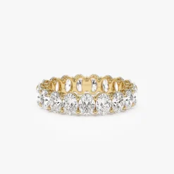 3.5 ctw 14k Prong Setting Full Eternity Oval Shape Lab Grown Diamond Ring - Ember