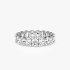 3.5 ctw 14k Prong Setting Full Eternity Oval Shape Lab Grown Diamond Ring - Ember