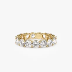 3.25 ctw 14k Prong Setting Full Eternity Round Lab Grown Diamond Ring - Luna