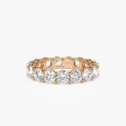 3.25 ctw 14k Prong Setting Full Eternity Round Lab Grown Diamond Ring - Luna