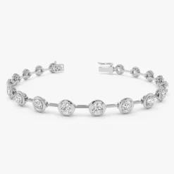 3.60 ctw 14k Round Lab Grown Diamond Bar Bracelet - Larissa