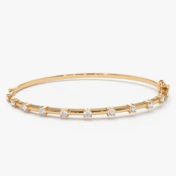 14k 0.50 ctw Diamond Bar Bangle Bracelet