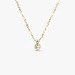 14K 0.20-0.50 ctw Diamond Solitaire on a Bail
