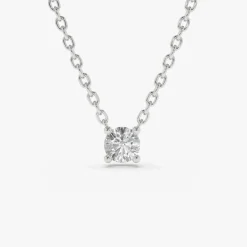 14K 0.20-0.50 ctw Prong Setting Diamond Solitaire Necklace