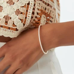 14k 1.50 Ctw Prong Setting Diamond Bange Bracelet
