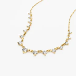 14k 0.85 ctw Solitaire Diamond Graduating Necklace