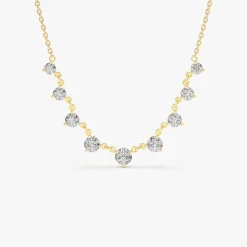 14k 1.05 ctw Solitaire Diamond Graduating Necklace