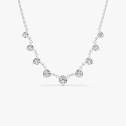 14k 1.05 ctw Solitaire Diamond Graduating Necklace