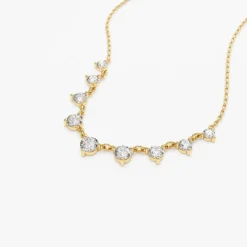 14k 1.05 ctw Solitaire Diamond Graduating Necklace