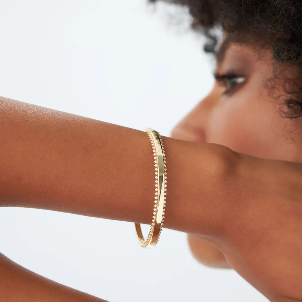 14k 0.85 Ctw Statement Diamond Bangle Bracelet