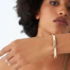 14k 0.85 Ctw Statement Diamond Bangle Bracelet