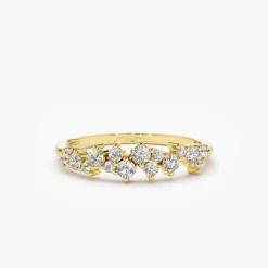 14k Diamond Statement Cluster Ring