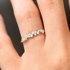 14k Diamond Statement Cluster Ring