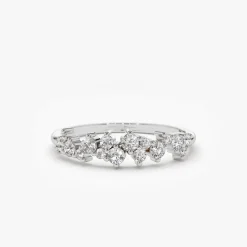 14k Diamond Statement Cluster Ring