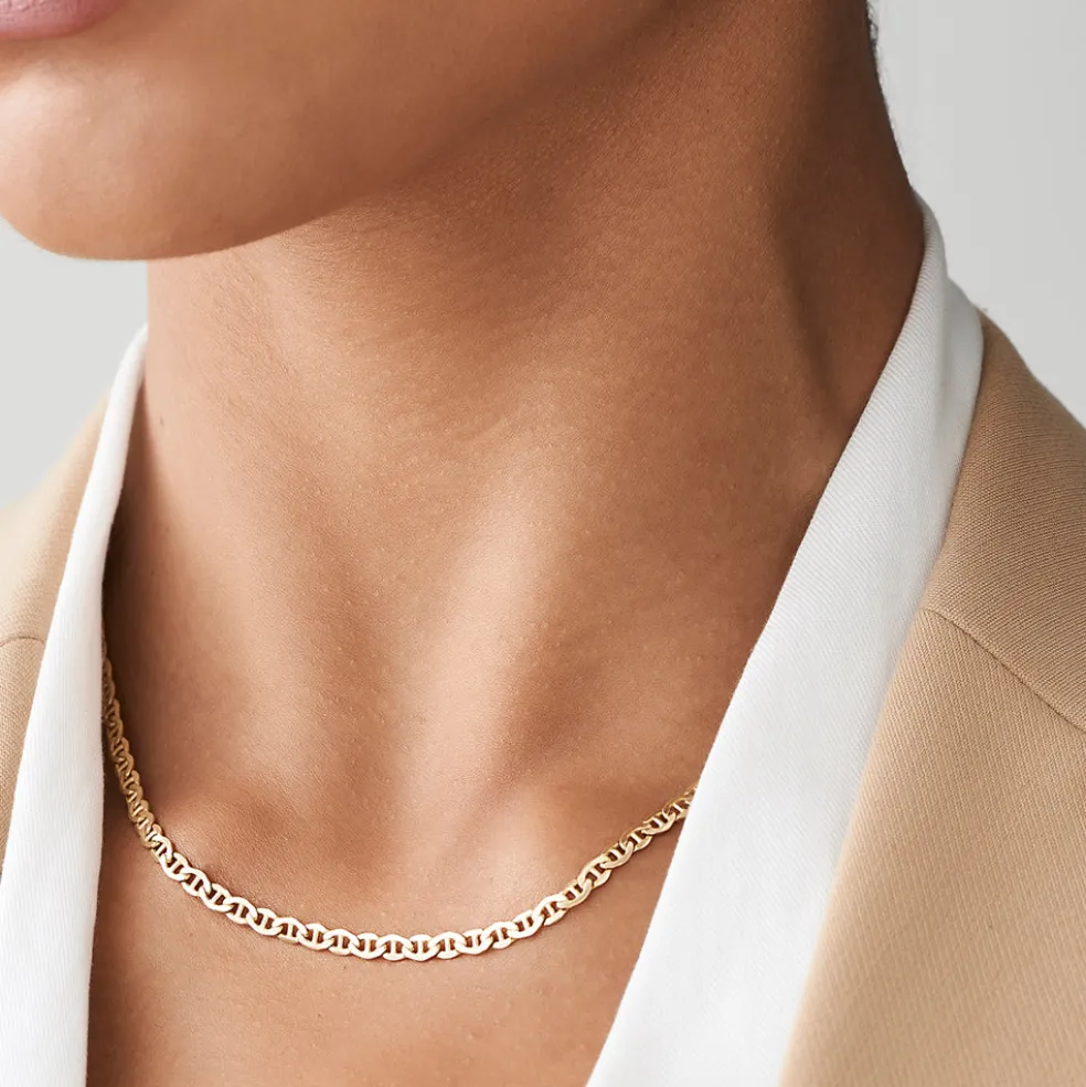 14k 3.5 MM Mariner Chain Link Necklace