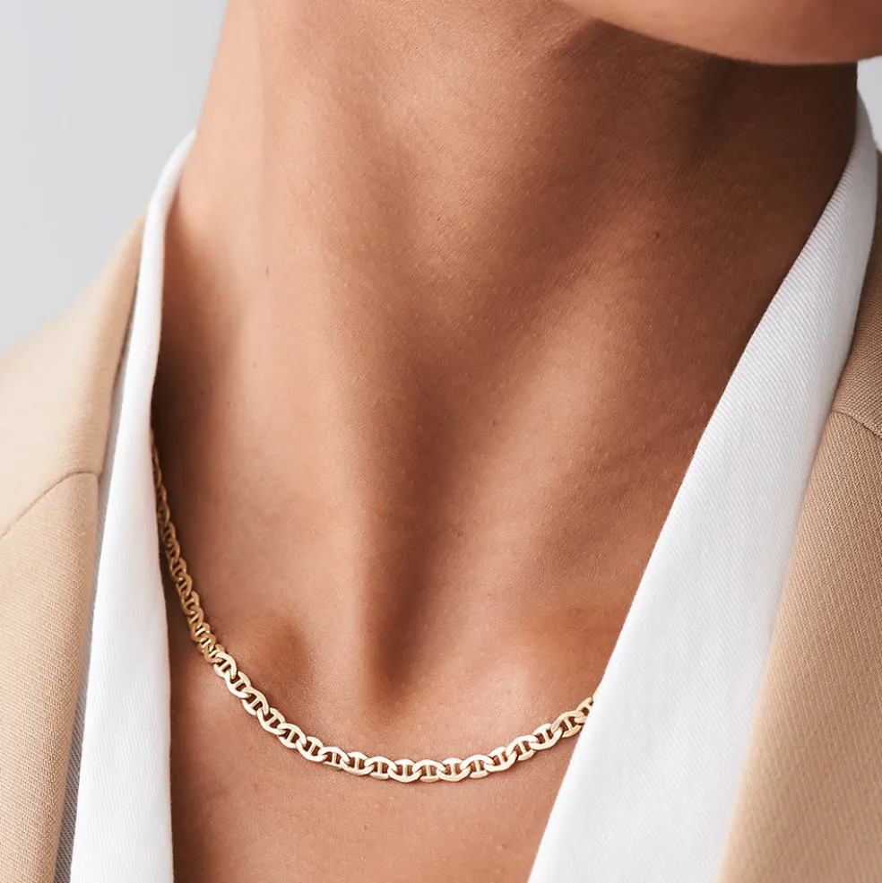 14k 3.5 MM Mariner Chain Link Necklace