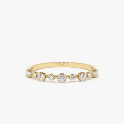 14k 4 Prong Petite Natural Diamond Ring