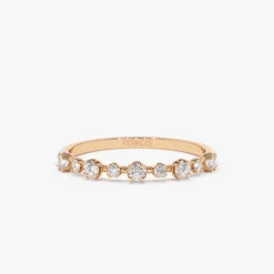 14k 4 Prong Petite Natural Diamond Ring