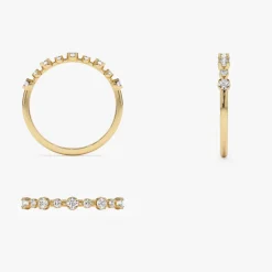 14k 4 Prong Petite Natural Diamond Ring