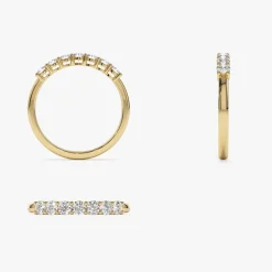 14k 7 Stone Basket Setting Shared Prong 0.40ctw