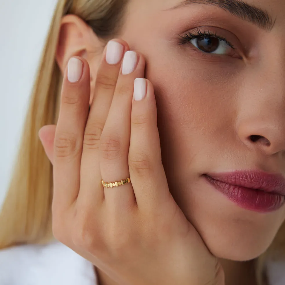 14k Alternating Size Oval Ring