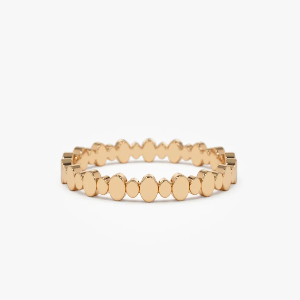 14k Alternating Size Oval Ring
