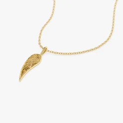 14K Angel Wings Pendant Necklace