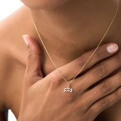 14K Aquarius Zodiac Charm Necklace