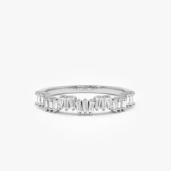 14k Asymetrical Baguette Diamonds Ring