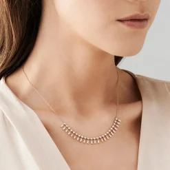 14k Baguette and Round Diamonds Statement Piece Necklace