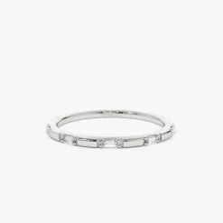 14k Baguette Diamond Dainty Full Eternity