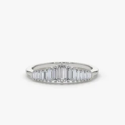 14K Baguette Diamond Tiara Ring