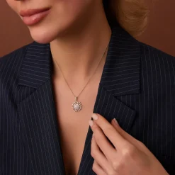 14k Baguette Diamond Unique Necklace