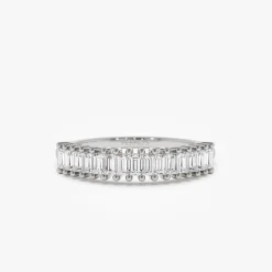 14k Baguette Diamond Wedding Band